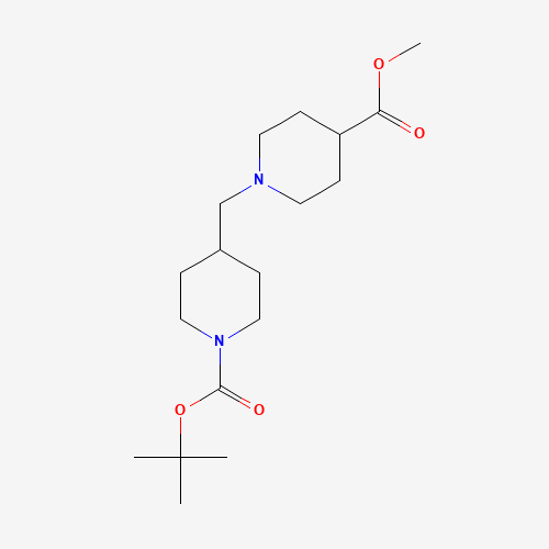 914347-36-7 tert-butyl 4-[(4-methoxycarbonylpiperidin-1-yl)methyl]piperidine-1-carboxylate chemical structure