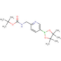 1374451-83-8 tert-butyl N-[[5-(4,4,5,5-tetramethyl-1,3,2-dioxaborolan-2-yl)pyridin-2-yl]methyl]carbamate chemical structure