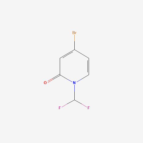 832735-57-6 4-bromo-1-(difluoromethyl)pyridin-2-one chemical structure