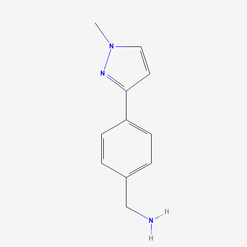 915707-40-3 [4-(1-methylpyrazol-3-yl)phenyl]methanamine chemical structure
