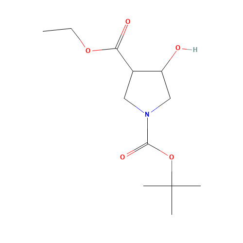 146256-99-7 1-O-tert-butyl 3-O-ethyl 4-hydroxypyrrolidine-1,3-dicarboxylate chemical structure