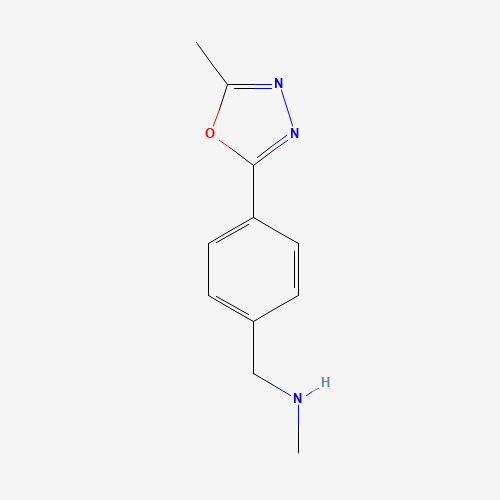 944450-83-3 N-methyl-1-[4-(5-methyl-1,3,4-oxadiazol-2-yl)phenyl]methanamine chemical structure