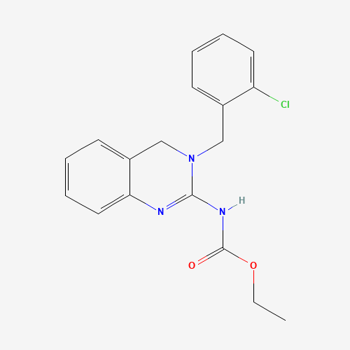 75064-17-4 ethyl N-[3-[(2-chlorophenyl)methyl]-4H-quinazolin-2-yl]carbamate chemical structure