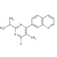 852062-29-4 7-(6-chloro-5-methyl-2-propan-2-ylpyrimidin-4-yl)quinoline chemical structure
