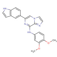 1229207-17-3 N-(3,4-dimethoxyphenyl)-6-(1H-indol-5-yl)imidazo[1,2-a]pyrazin-8-amine chemical structure