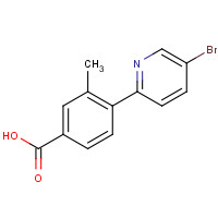 1258878-93-1 4-(5-bromopyridin-2-yl)-3-methylbenzoic acid chemical structure