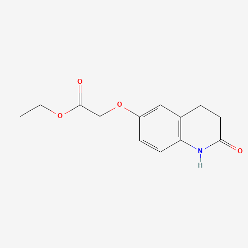 58900-90-6 ethyl 2-[(2-oxo-3,4-dihydro-1H-quinolin-6-yl)oxy]acetate chemical structure
