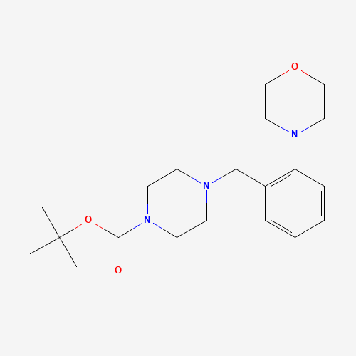 1460033-45-7 tert-butyl 4-[(5-methyl-2-morpholin-4-ylphenyl)methyl]piperazine-1-carboxylate chemical structure