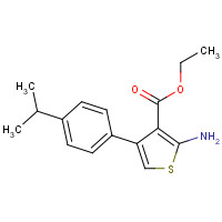 315683-17-1 ethyl 2-amino-4-(4-propan-2-ylphenyl)thiophene-3-carboxylate chemical structure