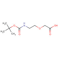 142929-49-5 2-[2-[(2-methylpropan-2-yl)oxycarbonylamino]ethoxy]acetic acid chemical structure