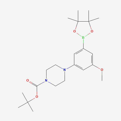 1356944-21-2 tert-butyl 4-[3-methoxy-5-(4,4,5,5-tetramethyl-1,3,2-dioxaborolan-2-yl)phenyl]piperazine-1-carboxylate chemical structure