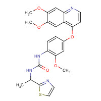 623142-96-1 1-[4-(6,7-dimethoxyquinolin-4-yl)oxy-2-methoxyphenyl]-3-[1-(1,3-thiazol-2-yl)ethyl]urea chemical structure