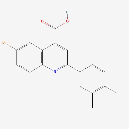 351155-45-8 6-bromo-2-(3,4-dimethylphenyl)quinoline-4-carboxylic acid chemical structure