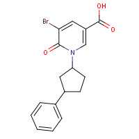 939410-35-2 5-bromo-6-oxo-1-(3-phenylcyclopentyl)pyridine-3-carboxylic acid chemical structure