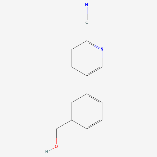 1349715-66-7 5-[3-(hydroxymethyl)phenyl]pyridine-2-carbonitrile chemical structure