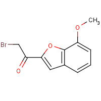 1210038-76-8 2-bromo-1-(7-methoxy-1-benzofuran-2-yl)ethanone chemical structure