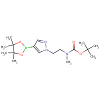 1300695-57-1 tert-butyl N-methyl-N-[2-[4-(4,4,5,5-tetramethyl-1,3,2-dioxaborolan-2-yl)pyrazol-1-yl]ethyl]carbamate chemical structure