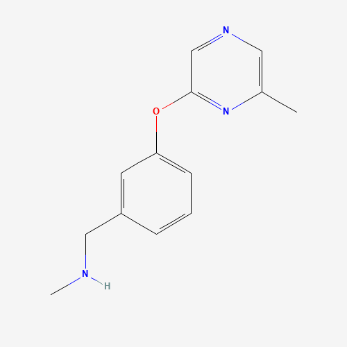 912569-66-5 N-methyl-1-[3-(6-methylpyrazin-2-yl)oxyphenyl]methanamine chemical structure