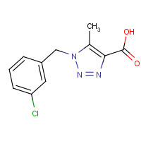 1111881-66-3 1-[(3-chlorophenyl)methyl]-5-methyltriazole-4-carboxylic acid chemical structure