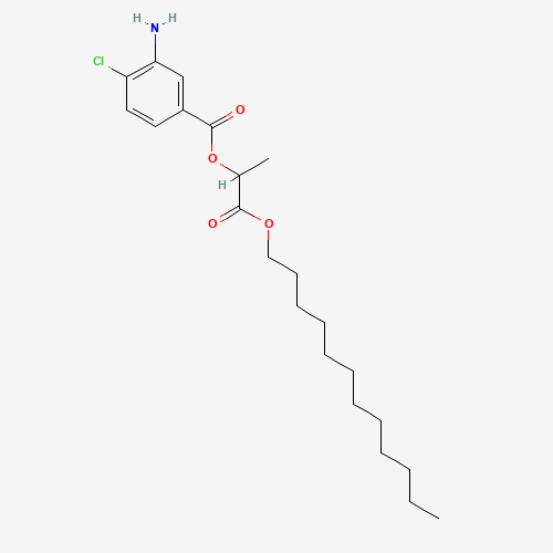 63966-96-1 (1-dodecoxy-1-oxopropan-2-yl) 3-amino-4-chlorobenzoate chemical structure