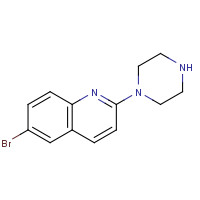 124782-95-2 6-bromo-2-piperazin-1-ylquinoline chemical structure