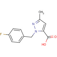 618070-43-2 2-[(4-fluorophenyl)methyl]-5-methylpyrazole-3-carboxylic acid chemical structure