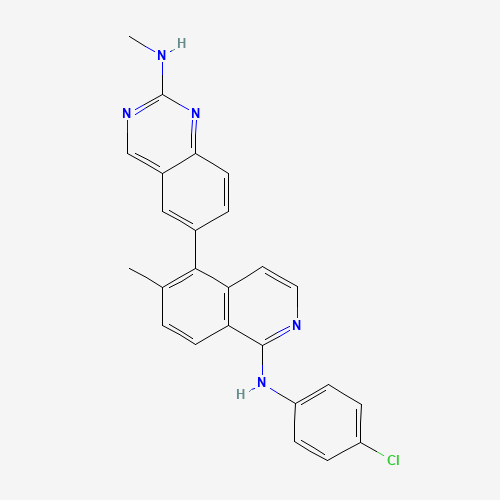 943603-45-0 6-[1-(4-chloroanilino)-6-methylisoquinolin-5-yl]-N-methylquinazolin-2-amine chemical structure
