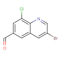 1352443-05-0 3-bromo-8-chloroquinoline-6-carbaldehyde chemical structure