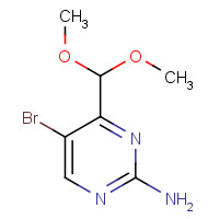 914347-52-7 5-bromo-4-(dimethoxymethyl)pyrimidin-2-amine chemical structure