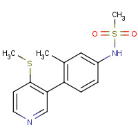 1357093-96-9 N-[3-methyl-4-(4-methylsulfanylpyridin-3-yl)phenyl]methanesulfonamide chemical structure