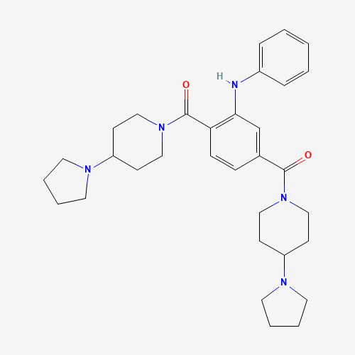 1415800-43-9 [3-anilino-4-(4-pyrrolidin-1-ylpiperidine-1-carbonyl)phenyl]-(4-pyrrolidin-1-ylpiperidin-1-yl)methanone chemical structure