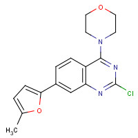 1374208-36-2 4-[2-chloro-7-(5-methylfuran-2-yl)quinazolin-4-yl]morpholine chemical structure