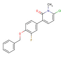 960299-34-7 6-chloro-3-(3-fluoro-4-phenylmethoxyphenyl)-1-methylpyridin-2-one chemical structure