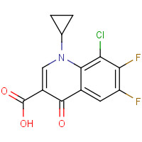 101987-89-7 8-chloro-1-cyclopropyl-6,7-difluoro-4-oxoquinoline-3-carboxylic acid chemical structure
