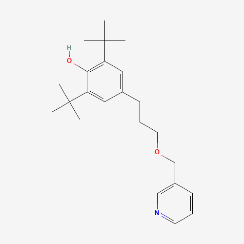 150443-71-3 2,6-ditert-butyl-4-[3-(pyridin-3-ylmethoxy)propyl]phenol chemical structure