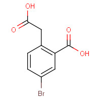 19725-82-7 5-bromo-2-(carboxymethyl)benzoic acid chemical structure