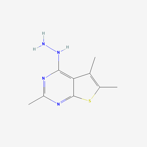 77995-55-2 (2,5,6-trimethylthieno[2,3-d]pyrimidin-4-yl)hydrazine chemical structure