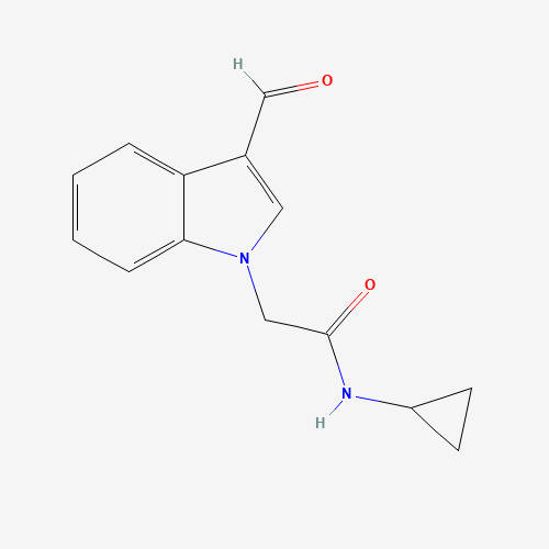 530121-56-3 N-cyclopropyl-2-(3-formylindol-1-yl)acetamide chemical structure