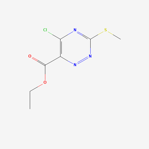 75824-03-2 ethyl 5-chloro-3-methylsulfanyl-1,2,4-triazine-6-carboxylate chemical structure