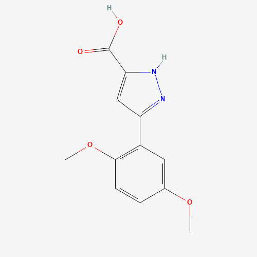 882238-14-4 3-(2,5-dimethoxyphenyl)-1H-pyrazole-5-carboxylic acid chemical structure