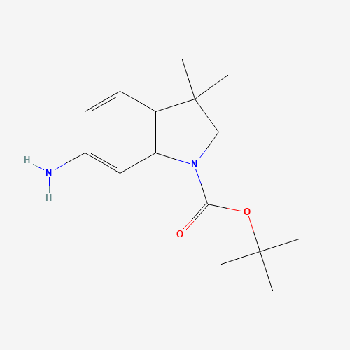 1049677-43-1 tert-butyl 6-amino-3,3-dimethyl-2H-indole-1-carboxylate chemical structure