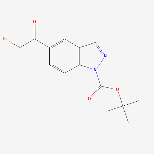 877264-74-9 tert-butyl 5-(2-bromoacetyl)indazole-1-carboxylate chemical structure