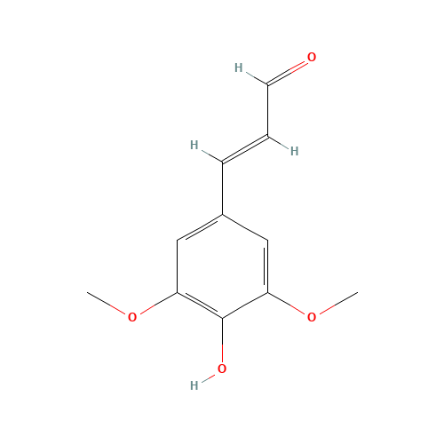 4206-58-0 (E)-3-(4-hydroxy-3,5-dimethoxyphenyl)prop-2-enal chemical structure
