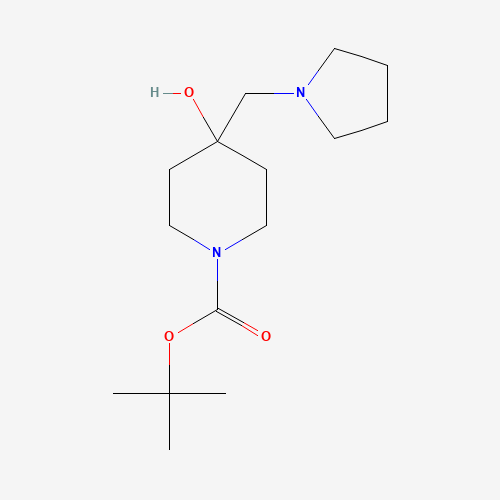 1038351-56-2 tert-butyl 4-hydroxy-4-(pyrrolidin-1-ylmethyl)piperidine-1-carboxylate chemical structure