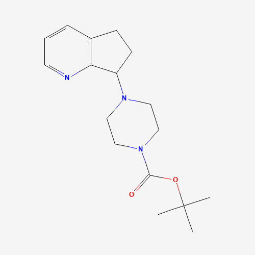 1269430-18-3 tert-butyl 4-(6,7-dihydro-5H-cyclopenta[b]pyridin-7-yl)piperazine-1-carboxylate chemical structure