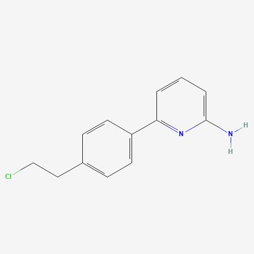198210-90-1 6-[4-(2-chloroethyl)phenyl]pyridin-2-amine chemical structure