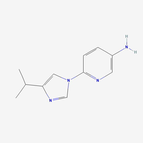 1393125-86-4 6-(4-propan-2-ylimidazol-1-yl)pyridin-3-amine chemical structure
