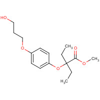 653563-86-1 methyl 2-ethyl-2-[4-(3-hydroxypropoxy)phenoxy]butanoate chemical structure