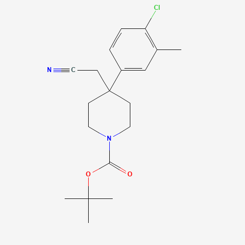 778627-42-2 tert-butyl 4-(4-chloro-3-methylphenyl)-4-(cyanomethyl)piperidine-1-carboxylate chemical structure