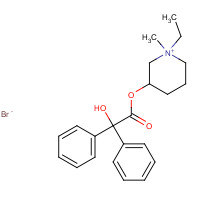 125-51-9 (1-ethyl-1-methylpiperidin-1-ium-3-yl) 2-hydroxy-2,2-diphenylacetate;bromide chemical structure